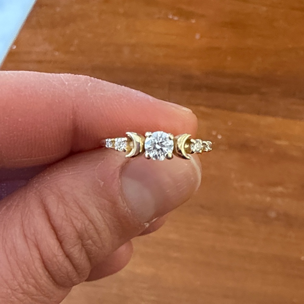 Open to trades: Custom moon phase diamond ring